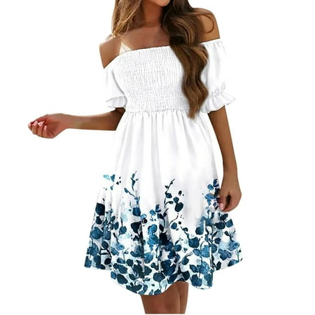 

Pink Dress Black Dress Womens Fashion Leisure Slim Summer Elasticity Leaky Shoulder Pullover Short Sleevess Printed Dress Dress Pants Women Bridesmaid Dresses Savings Clearance Deals White 2XL