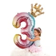 thumbnail image 2 of 2 uds. Globos de aluminio con número de arcoíris de 32 pulgadas, globo de aire, decoraciones para fiesta de cumpleaños, niños, rosa, oro, rosa, plata, azul, bola de 0-9 dígitos Tan Jianjun  unisex, 2 of 2