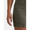 thumbnail image 4 of Time and Tru Women's and Women’s Plus Convertible Cargo Shorts, 6” Inseam, Sizes 0-22, 4 of 5