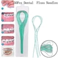 thumbnail image 1 of ZHAOCHENG 50 piezas de enhebradores de hilo dental, soporte para dientes entre aparatos de ortodoncia, puente Hilo, 1 of 1