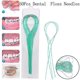 thumbnail image 1 of ZHAOCHENG 50 piezas de enhebradores de hilo dental, soporte para dientes entre aparatos de ortodoncia, puente Hilo, 1 of 1