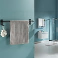 thumbnail image 4 of YDmeet Adjustable Black Steel Towel Rack Wall Mounted, 304 Stainless Bathroom Holder Extendable 14.5-23.6 inch, 4 of 6