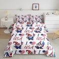 thumbnail image 2 of Feelyou Kawaii Cartoon Gnome Queen Comforter Set, US Flag Love Heart Bedding Sets, Teens Kids Boys Girls Reversible Bedding Comforter Set, Breathable Home Decor, 3pcs, 2 of 8