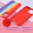 thumbnail image 2 of Compatible con iPhone 12 Pro Max 6.7 pulgadas Funda de silicona líquida suave arcoíris [Protección contra caídas] [Esquinas que absorben los golpes], 2 of 8