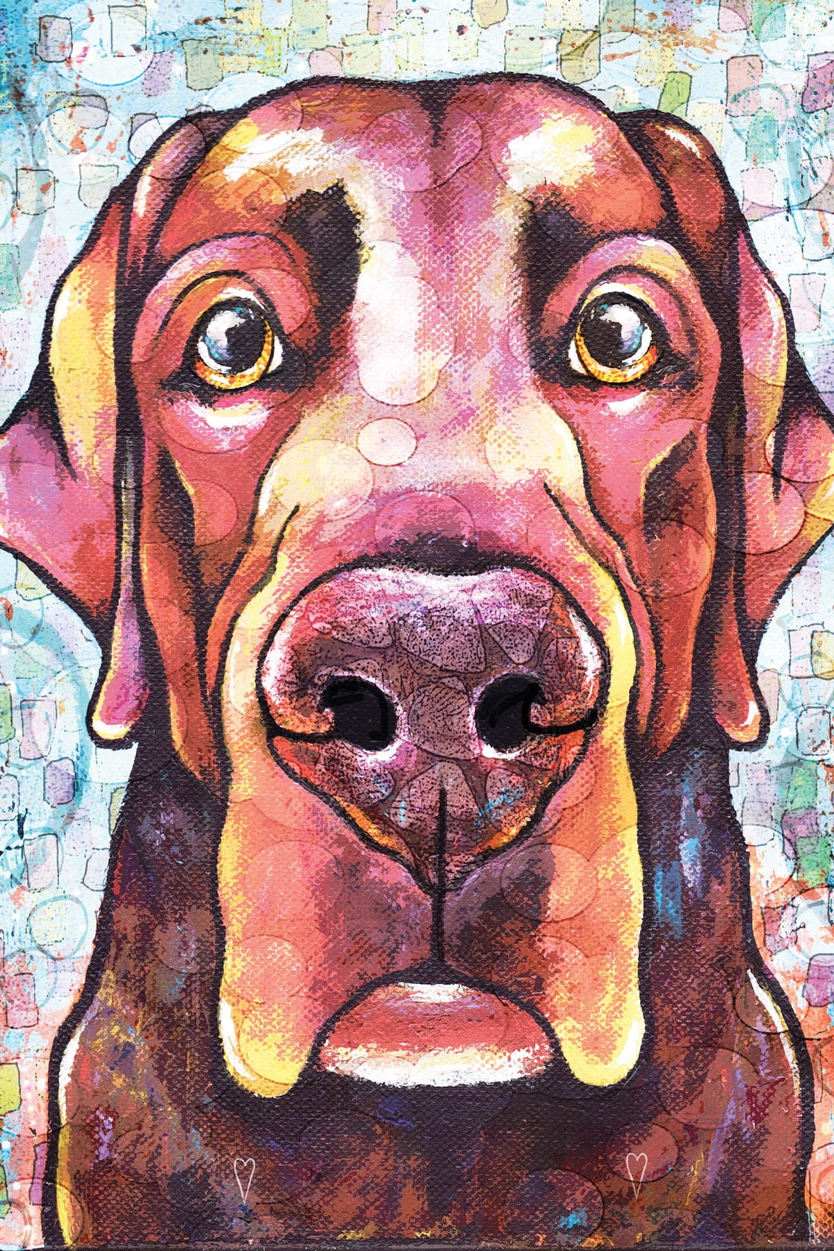 "Lab Pop Art" Painting Print on Wrapped Canvas