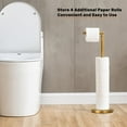 thumbnail image 2 of Emapoy Toilet Paper Holder Free Standing, Tissue Holder with Heavy Base, Gold, 2 of 6