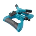 thumbnail image 1 of Automatic 360-Degree Rotating Garden Sprinkler with Large Three-Arm Design, ABS Material, 8-10M Spray Diameter, 4.5kgs/80psi Working Pressure, Blue Color, Includes Butterfly Base and Sprinkler Head, 1 of 7