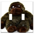 thumbnail image 1 of Switch Plate Double Toggle - Monkey Gorilla Toys Stuffed Animal Soft Toy Cute 3 Double Toggle -, 1 of 3