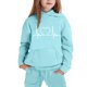 thumbnail image 4 of Conjunto de sudadera con capucha de manga larga para niños con estampado en forma de corazón y pantalones deportivos con lazo en las piernas, conjunto deportivo informal de dos piezas para niños, poli, 4 of 5
