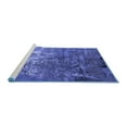 thumbnail image 2 of Ahgly Company Machine Washable Indoor Rectangle Oriental Blue Industrial Area Rugs, 5' x 7', 2 of 4