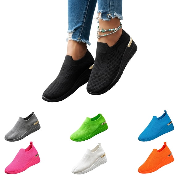 Women's Platform Walking Shoes Lace Up Sneakers Breathable Upper Lightweight Casual Footwear Comfortable Thick Sole Perfect for Work Travel and Casual Occasions Gray 44