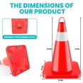 thumbnail image 3 of 12 Cones 12.8 * 12.8 * 26.57inch Safety Cones Elements Cones Traffic Cones, Multi-Functional Warnings Waterproof And Sunproof Unafraid Of The Rain, for Music Festival Crowd Routing, 3 of 9