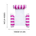 thumbnail image 3 of Ohmyroo Inflatable Floating Lounger Thickened Striped Swimming Pool Raft For Summer, 3 of 6
