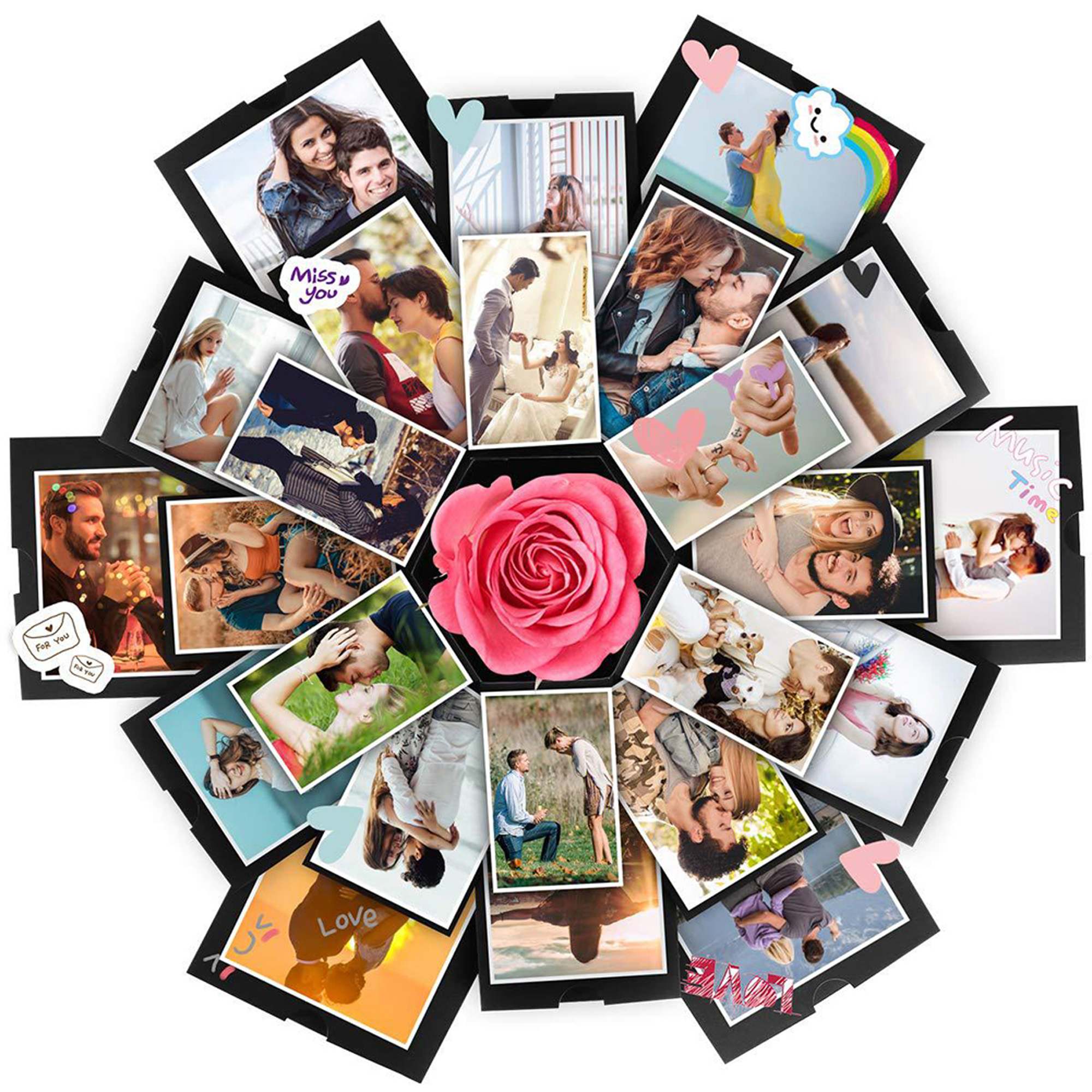 Dewadbow DIY Explosion Box Set Surprise Gift Box Scrapbook Photo Album