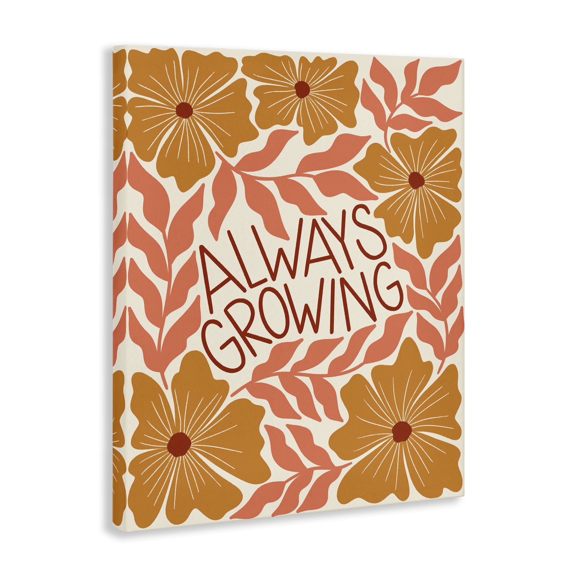 Stupell Industries Always Growing Funky Florals Plants & Flowers Painting Wrapped Canvas Art Print Wall Art, 30 x 40