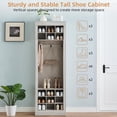 thumbnail image 4 of Huloretions Shoe Storage Cabinet,10 Tier Shoe Rack Organizer,Freestanding Tall Closet Shoe Organizer With Cubbies And 5 Hooks,Holds Up to 30 Pairs of Shoes For Entryway Bedroom, 4 of 8