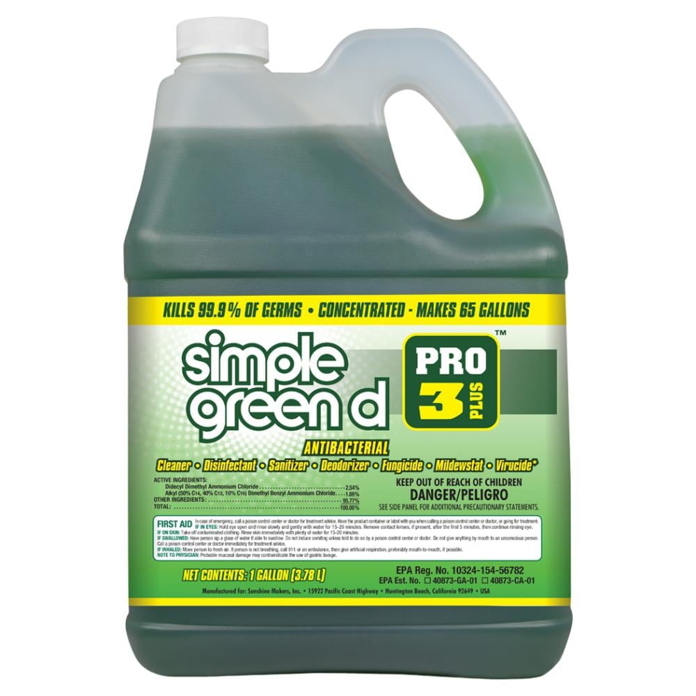 Pro 3 Plus 1 Gal. Herbal Scent Antibacterial Cleaner and Disinfectant