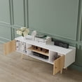 thumbnail image 7 of Cozy Castle Small TV Stand for 50 inch TV, Modern Entertainment Center, TV Media Console Tables for Living Room, Oak, 7 of 7