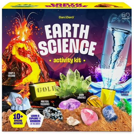 Earth Science Kit for Kids - Science Kits for Kids Age 8-12, 5-7 - 7 8 9 10 Year Old Boy Birthday Gift - Gifts Boys & Girls - Volcano Experiments Kit - STEM Boy Toys Age 6-8, 8-10