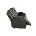 thumbnail image 6 of JERFIT Modern 3-Seater Power Reclining Sofa with LED Lights and USB Charging, Faux Leather, Black, 6 of 10