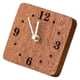 thumbnail image 5 of Reloj de mesa pequeño decorativo de madera con soporte, minimalista, cuadrado. Nogal negro, 5 of 9