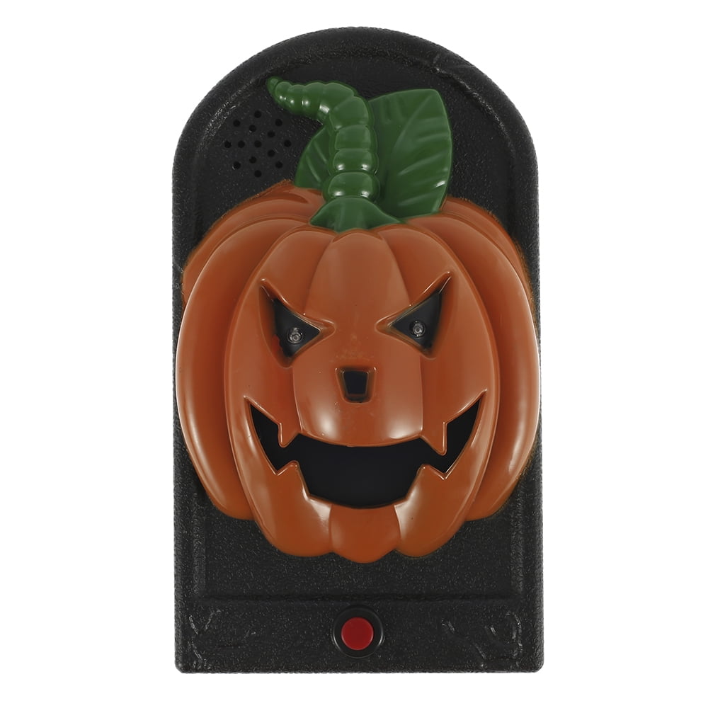 ODOMY Halloween Doorbell Animated Haunted Doorbell Light Up Skull