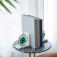 thumbnail image 2 of A&B Home Agate Bookends on Marble Base - Set of 2 - Green/White, 2 of 3