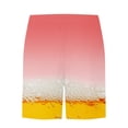thumbnail image 4 of Pantalones cortos con estampado de bandera a rayas del Día de la Independencia para hombre Pantalones de playa con cintura elástica Pompotops oipoqjl40938, 4 of 4