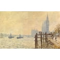 thumbnail image 2 of Monet, Claude 18x13 White Modern Wood Framed Museum Art Print Titled - The Thames Below Westminster 1871, 2 of 4