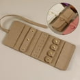 thumbnail image 2 of Easeky Compact Travel Jewelry Organizer Roll Bag - Portable Case for Rings, Necklaces, Earrings & Bracelets, Mini Lightweight Storage Khaki, 2 of 8