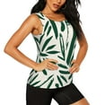 thumbnail image 2 of Lsque Palm Branch With Leaves Printed Workout Tank Tops for Women, Athletic Sports Tank Tops, Compression Sleeveless Dry Fit Shirts,Sleeveless Yoga Shirt-X-Large, 2 of 9