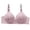 Gray, variant on Womens Wireless Front Closure Bra Ribbed Knit Floral Print Unlined Comfort Bralette Pink,Size 38