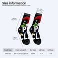 thumbnail image 4 of Four Seasons Universal Socks - 2 Pairs Festive Design with Santa Hat & ' HAPPY ' Text Colorful Christmas Lights Unisex Trendy Socks, 4 of 5