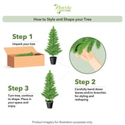Nearly Natural 4 Cedar Tree Artificial Tree (Indoor/Outdoor), Green