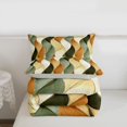 thumbnail image 6 of jejeloiu Green Beige Wave Pattern Queen Comforter Set Kids,Abstract Geometric Lines Bedding Comforter Set,Reversible,3pcs, 6 of 8