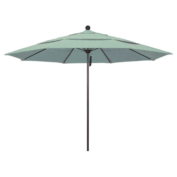 California Umbrella Venture 11' Bronze Market Umbrella in Spa