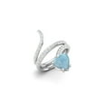thumbnail image 2 of 7MM Heart Shape Wrap Bypass Ring Natural Larimar 925 Silver Women Valentines Day Gifts Rings, 2 of 7