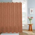 thumbnail image 4 of Burnt Orange Plaid Shower Curtains for Bathroom, Farmhouse Buffalo Checkered Gingham Waterproof Fabric Shower Curtain, Decorative Bathroom Curtain for Bathtub, 36"x72", No Hooks Included, 4 of 9