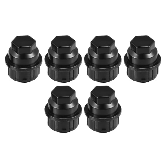 Unique Bargains 6 Pcs M24x2.0 Wheel Lug Nut Covers No.15646250 for Chevrolet Blazer 1992-1994 Black