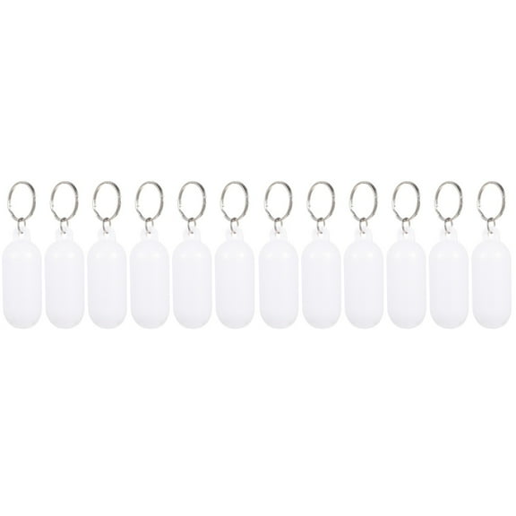 Floating Key Ring Boat Keychain Accessories Backpack for Work White Alloy 12 Pcs