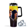 thumbnail image 1 of STAR TREK Vaso aislado de acero inoxidable con asa, diseño temático, regalo para familia, amigos y fans; incluye pajita y encaja en el portavasos estándar, 40 oz, 1 of 6