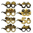 thumbnail image 4 of 16Pcs Birthday Paper Glasses Decorations for Men Women - Black Gold 80th Happy Birthday Paper Eyeglasses Photo Props, Vintage 1945 Ninety Years Old Birthday Party Supplies, 4 of 9