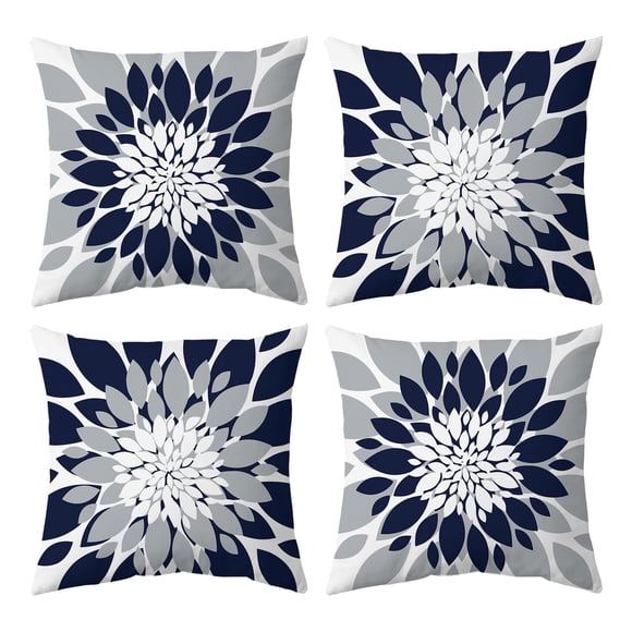 Fundas de Almohada para Exterior Qahing Paquete de 4 Impermeables 60x60 cm