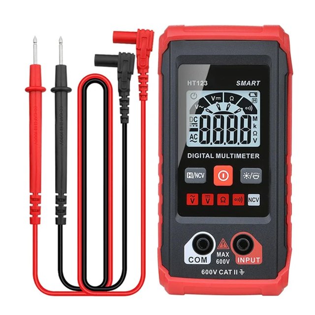 Gkeoshab Outils de Mesure HT Multimètre Numérique Automatique 510 4000 Comptes Multimètre Numérique Intelligent Fonction Tension Sans Contact Mesure Ac/ Résistance à la Tension Continuité Maison & Jardin