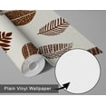 thumbnail image 6 of S4sassy Self Adhesive Wallpaper, Brown Stylized Leaf Print Mural Wall Paper, Peel and Stick Contact Paper for Walls, Entryway accent Wall, Office Decor, Solution (25"x120" inch), 6 of 9