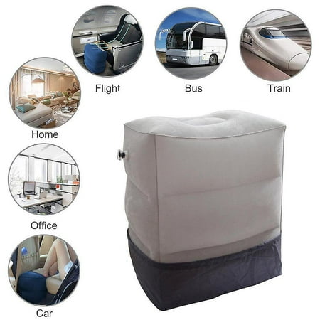 Inflatable Airplane Leg Rest Pillow 3 Adjustable Travel Relax Height Footrest Walmart