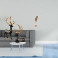 thumbnail image 2 of CoudarTitie Reindeer Elk Resin Statue and Metal Leaf Sculpture Collection Deer Figurine Animal Figure Leaf Shaped Nordic Creative Ornament Abstract Crafts for Cabinet Tabletop Wedding, 2 of 8