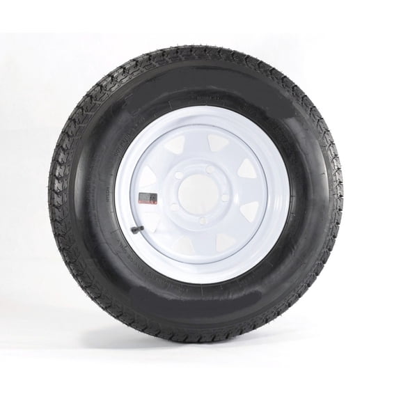 eCustomrim Trailer Tire Rim ST175/80R13 175/80 Radial 13 Load D 13x4.5 5-4.5 Wheel White