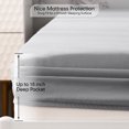 thumbnail image 7 of JOHNPEY Gray Sheets Set,18" Deep Pocket Bed Sheets with Fitted Sheet, Flat Sheet, 2 Pillow Cases, Queen, 7 of 7