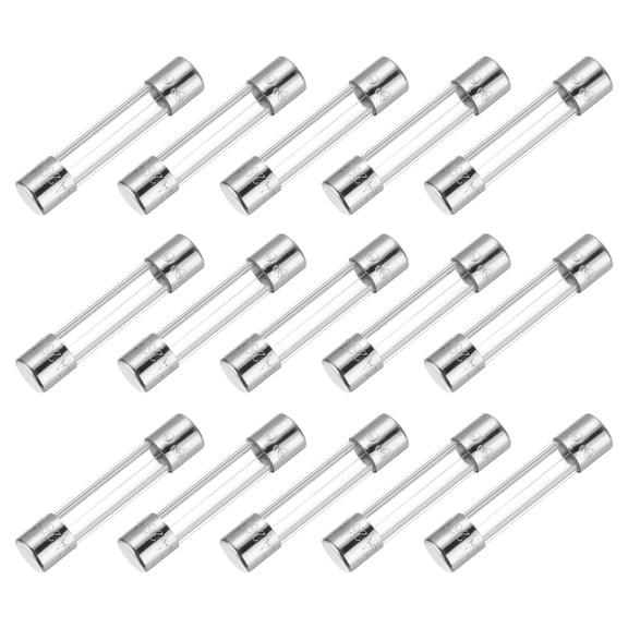 Uxcell 2A 250V Glass Fuse 5x20mm Time Delay Fuse UL Listed Slow Blow Fuse for Home Appliances(Pack of 15)